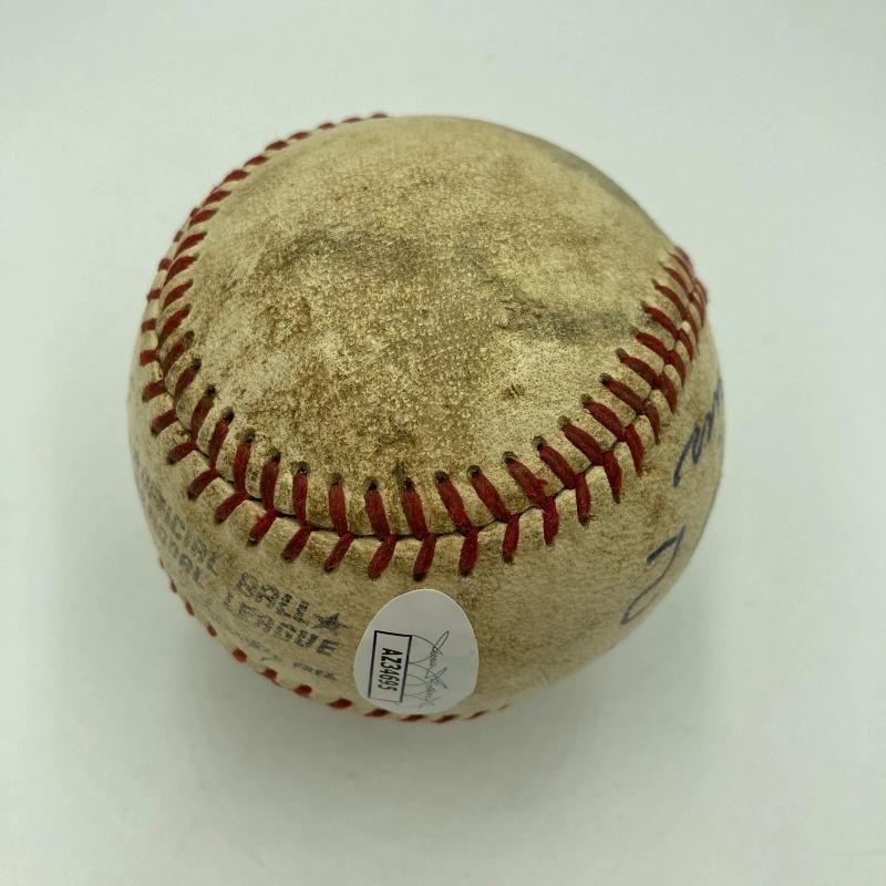 Pete Rose Signed 1972 World Series Game Used National League Baseball JSA COA - 5