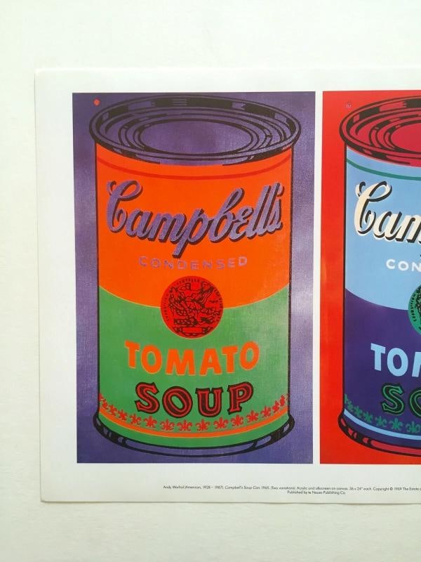 ANDY WARHOL ESTATE RARE 1989 POP ART LITHOGRAPH PRINT "CAMPBELL'S SOUP CAN" 1965 - 2