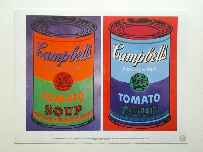 ANDY WARHOL ESTATE RARE 1989 POP ART LITHOGRAPH PRINT "CAMPBELL'S SOUP CAN" 1965 - 4
