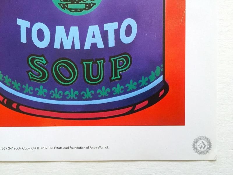 ANDY WARHOL ESTATE RARE 1989 POP ART LITHOGRAPH PRINT "CAMPBELL'S SOUP CAN" 1965 - 6