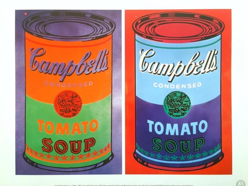 ANDY WARHOL ESTATE RARE 1989 POP ART LITHOGRAPH PRINT "CAMPBELL'S SOUP CAN" 1965 - 8