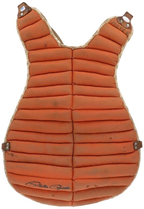 1950's Pete Rose Signed Game Used Little League Glove & Chest Protector PSA DNA - 7