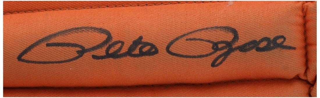 1950's Pete Rose Signed Game Used Little League Glove & Chest Protector PSA DNA - 9