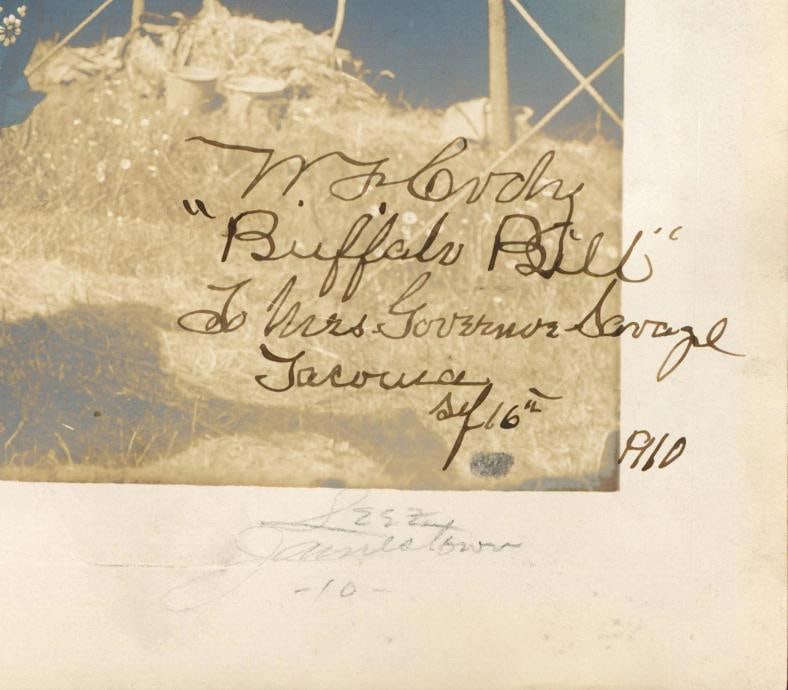 William Cody Buffalo Bill "1910" Authentic Signed 9.85x11.85 Photo BAS #AD64301 - 2