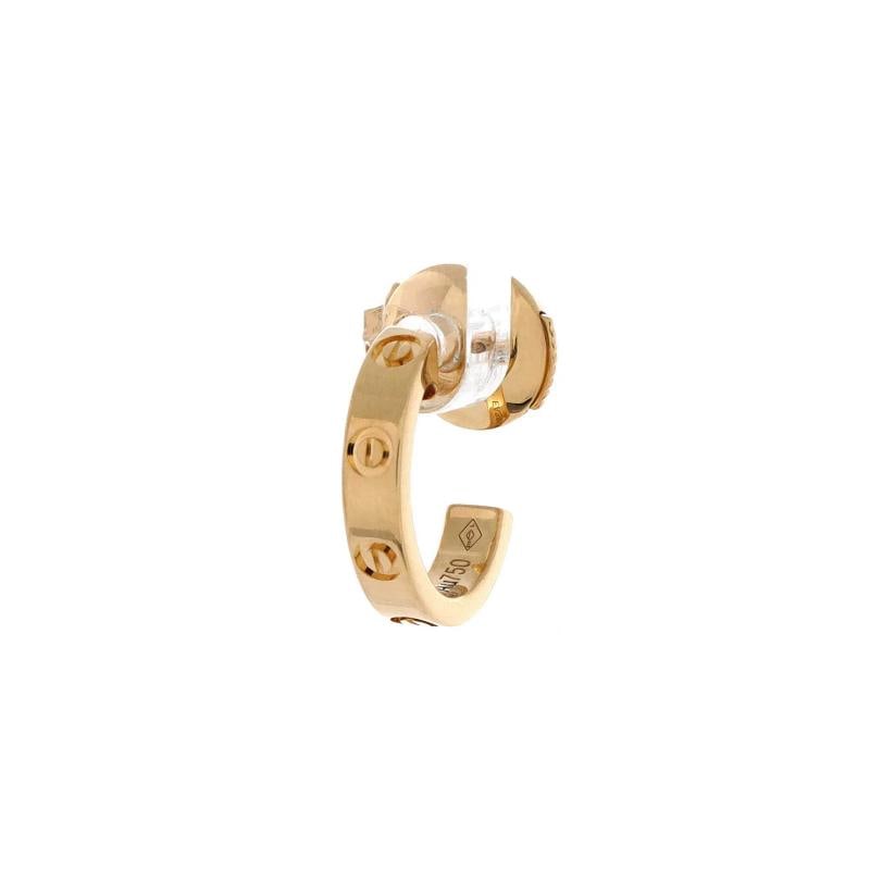 Cartier Love Hoop Earrings 18K Yellow Gold Small - 3