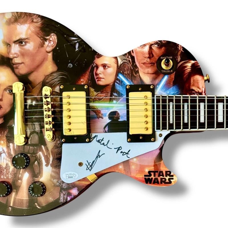 Star Wars Signed Guitar Custom JSA COA Natalie Portman Hayden Christensen - 2