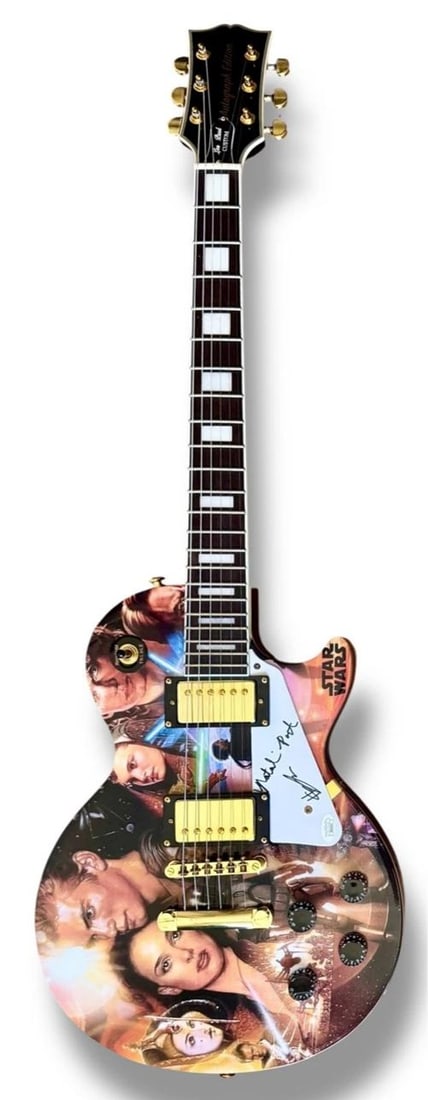 Star Wars Signed Guitar Custom JSA COA Natalie Portman Hayden Christensen - 3