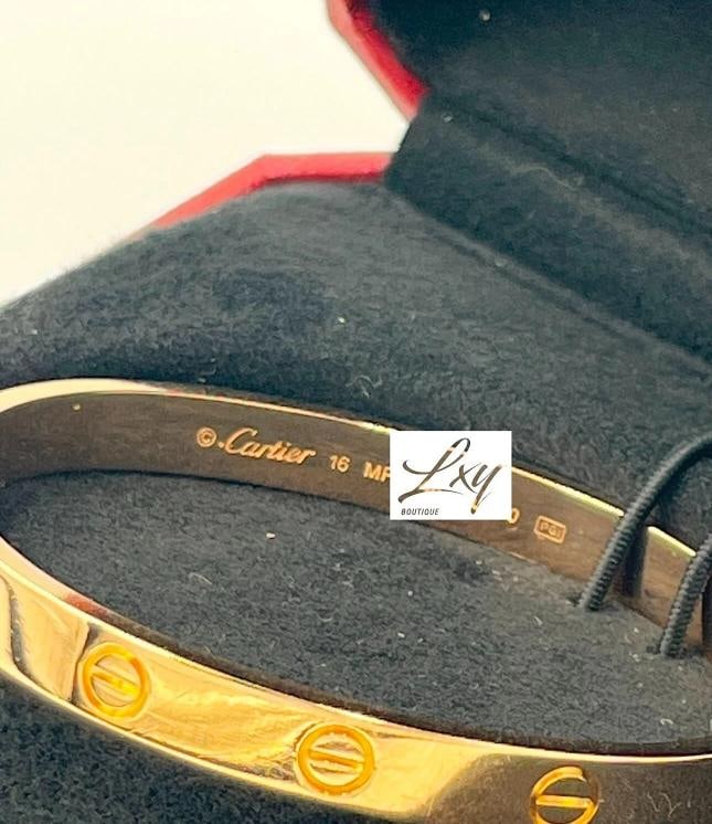 Cartier Love Bracelet Classic Model 18K Rose Gold Size 16, Retail Is $7,995 - 5