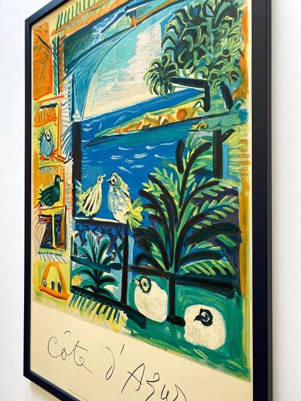 PABLO PICASSO RARE 1962 "COTE D'AZUR" MOURLOT LITHOGRAPH PRINT FRAMED LRG POSTER - 11