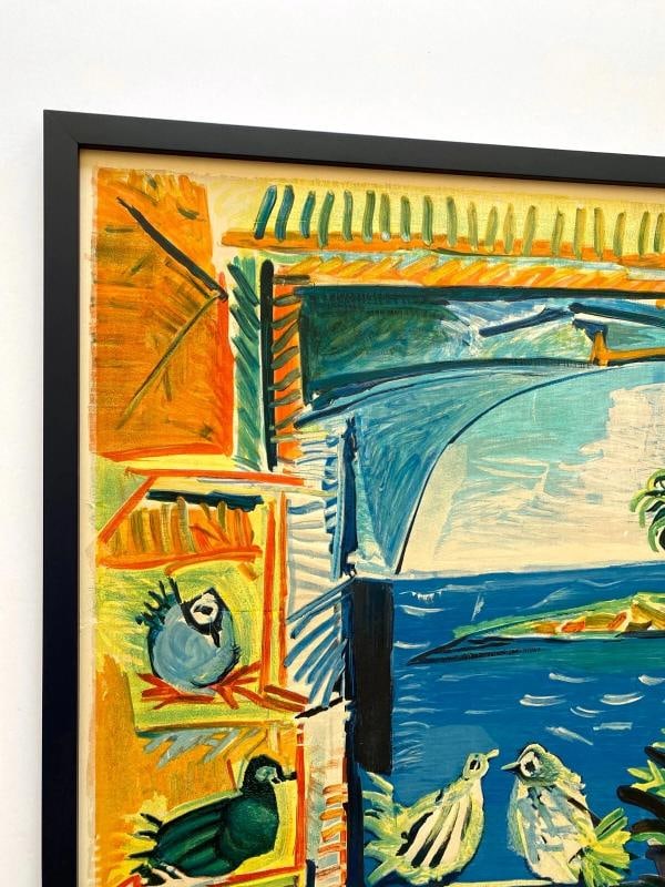 PABLO PICASSO RARE 1962 "COTE D'AZUR" MOURLOT LITHOGRAPH PRINT FRAMED LRG POSTER - 4