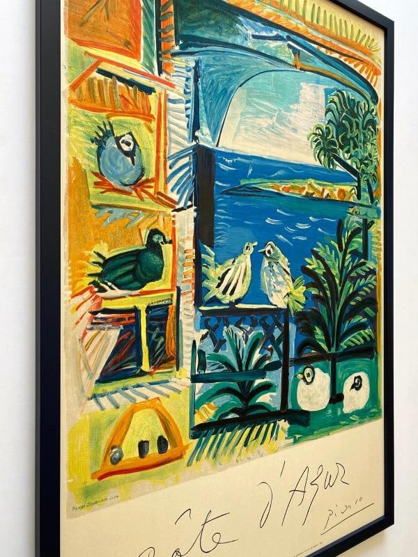 PABLO PICASSO RARE 1962 "COTE D'AZUR" MOURLOT LITHOGRAPH PRINT FRAMED LRG POSTER - 6