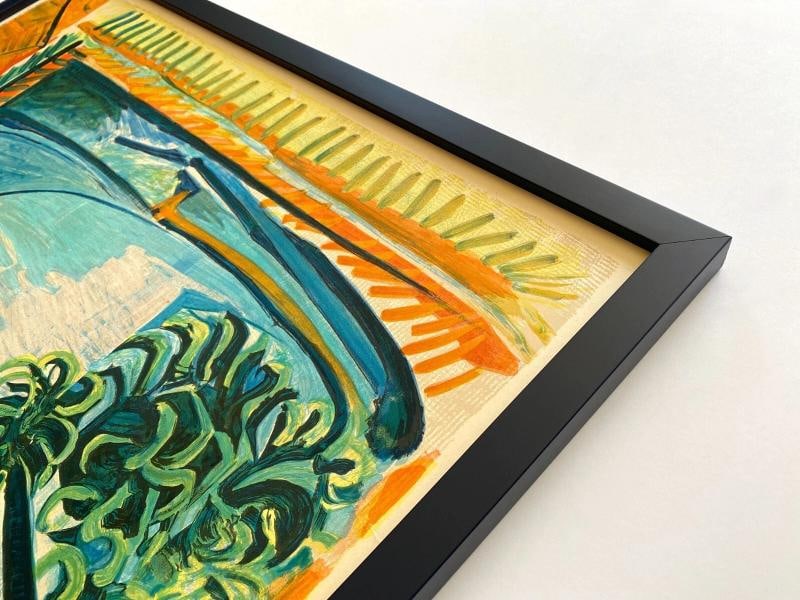 PABLO PICASSO RARE 1962 "COTE D'AZUR" MOURLOT LITHOGRAPH PRINT FRAMED LRG POSTER - 9