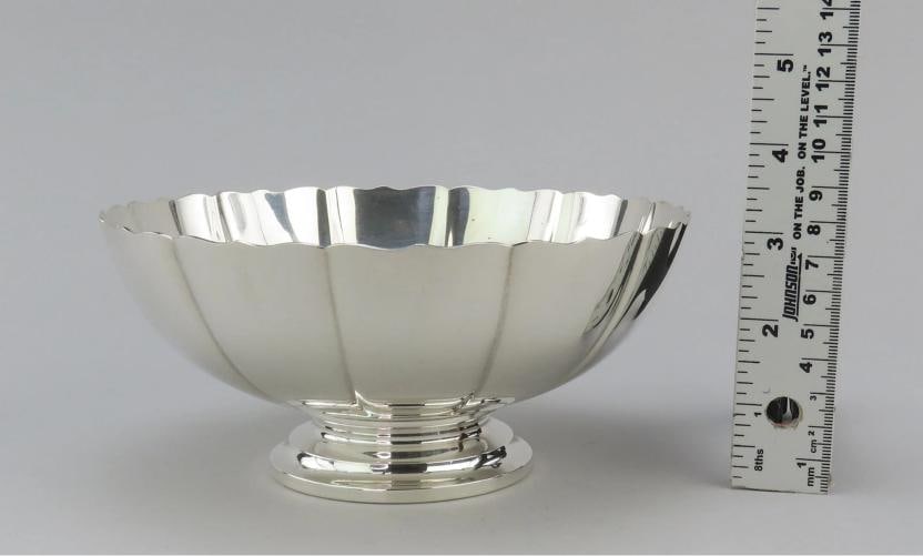 Fabulous Tiffany Co Dublin Sterling Silver Footed Bowl 7 Inches Diameter No Mono - 2