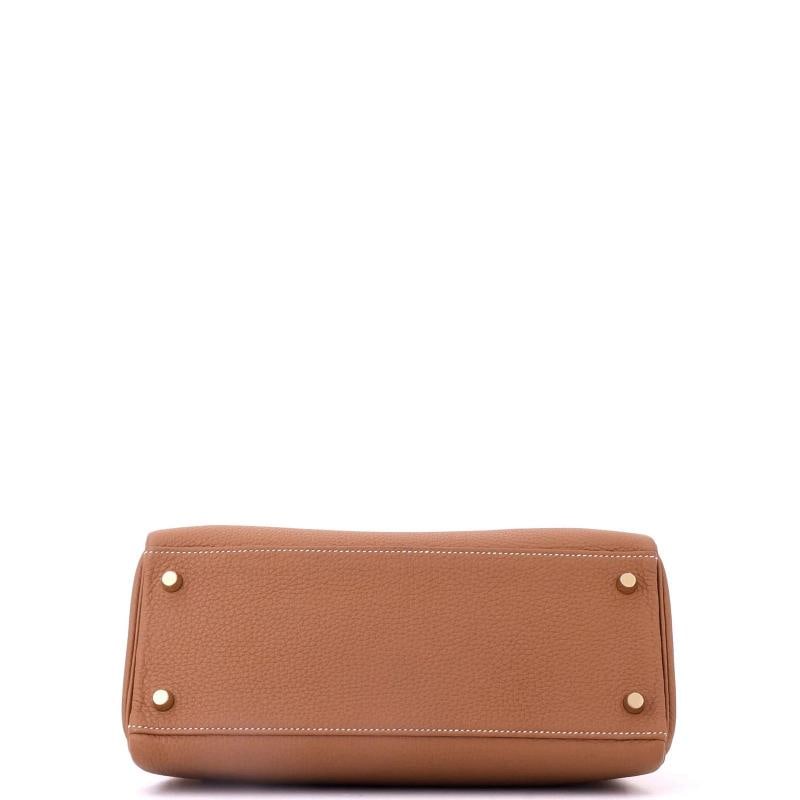 Hermes Kelly Handbag Brown Togo with Gold Hardware 28 - 5