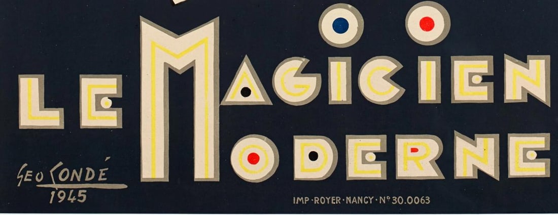 Original Vintage Poster - Solanis - Magician - Dove - Card Game - Flag - 1945 - 3