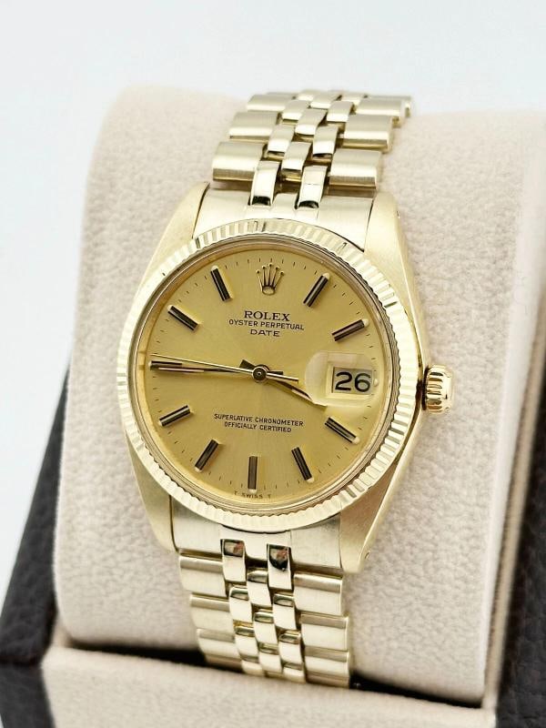 Rolex Date 1503 14K Yellow Gold Jubilee Band 34mm (1 of 7)