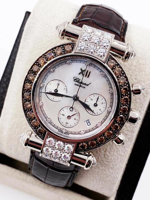 Chopard Imperiale 1215 37 / 3168-52 Chocolate Diamonds MOP 18K White Gold - 2