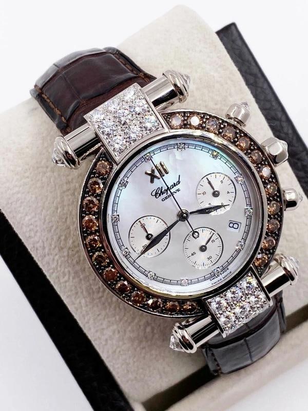 Chopard Imperiale 1215 37 / 3168-52 Chocolate Diamonds MOP 18K White Gold - 3