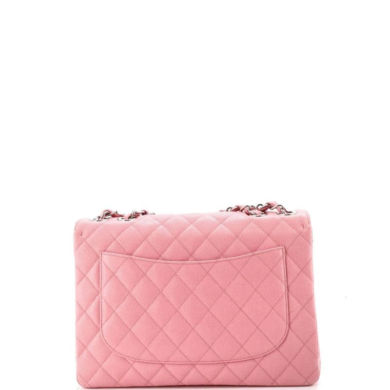 Chanel Classic Single Flap Bag Quilted Caviar Jumbo - 4