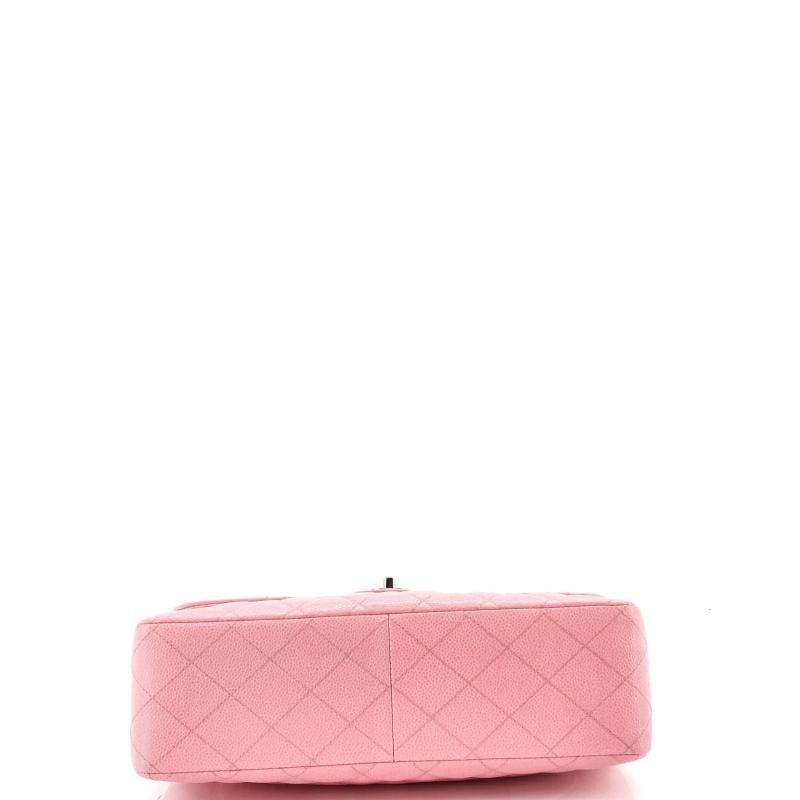 Chanel Classic Single Flap Bag Quilted Caviar Jumbo - 5
