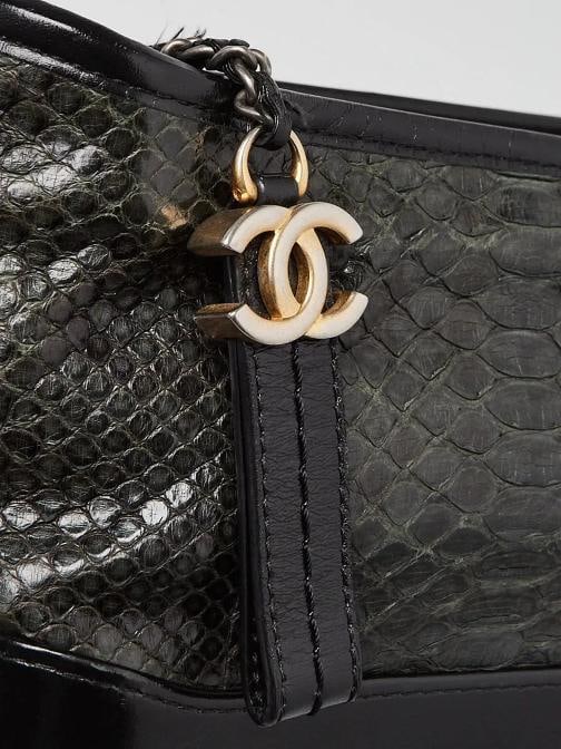 Chanel Black/Grey Python Small Gabrielle Hobo Bag - 5