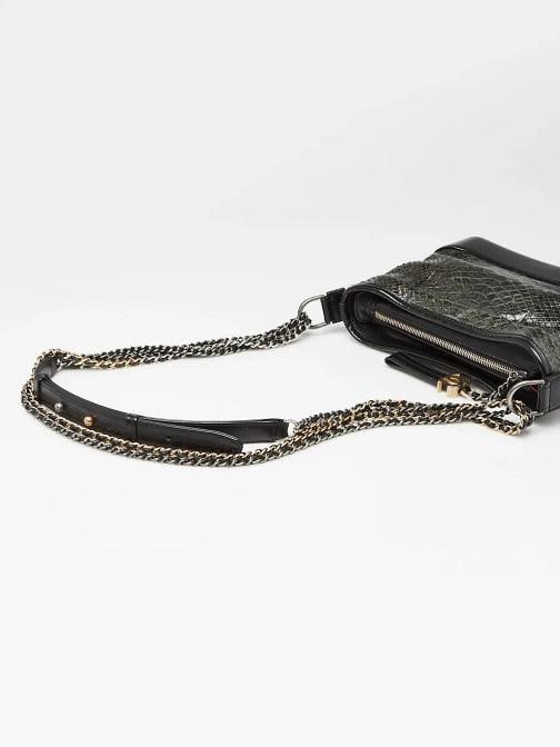 Chanel Black/Grey Python Small Gabrielle Hobo Bag - 6