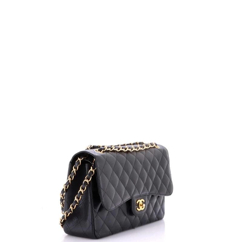 Chanel Classic Double Flap Bag Quilted Caviar Jumbo - 2