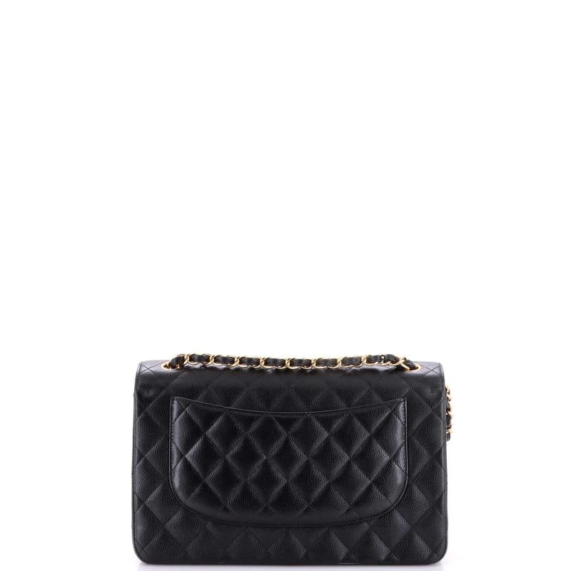 Chanel Classic Double Flap Bag Quilted Caviar Jumbo - 3