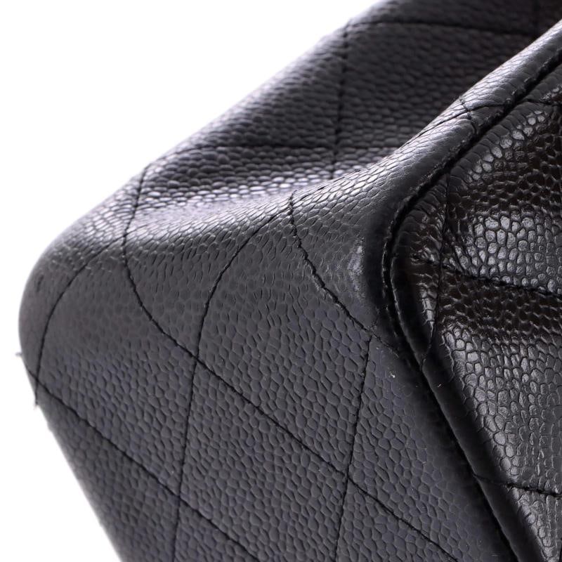 Chanel Classic Double Flap Bag Quilted Caviar Jumbo - 6