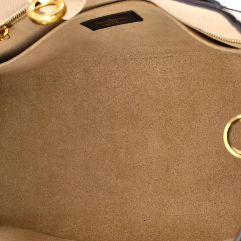 Louis Vuitton On My Side Tote Leather with Monogram Canvas MM - 5