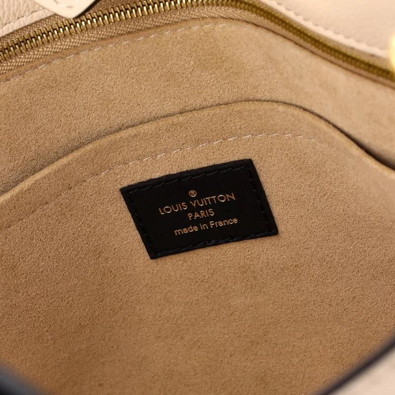 Louis Vuitton On My Side Tote Leather with Monogram Canvas MM - 6