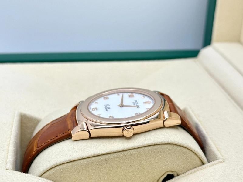 Rolex Cellini Cestello 5330/5 36mm White Arabic Dial 18k Rose Gold Box Paper - 5