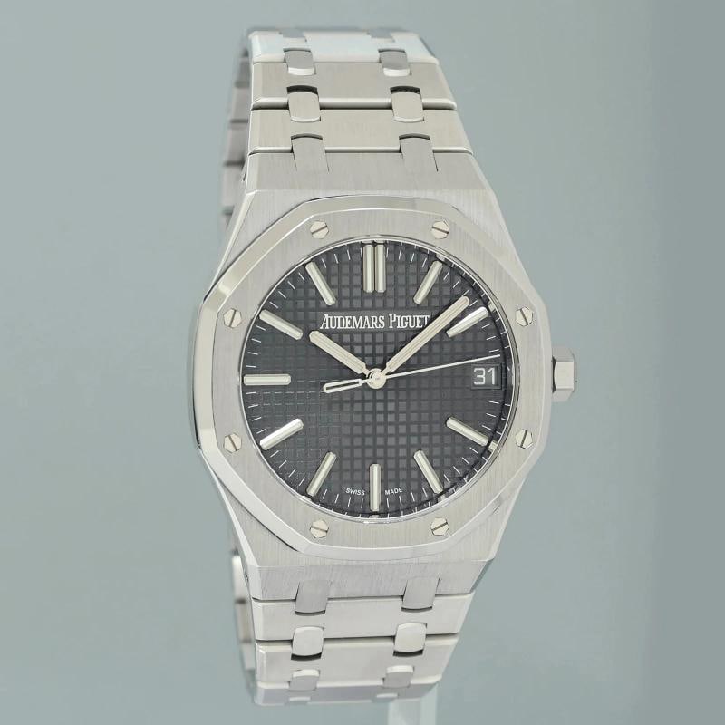 2026 AP SERVICE MINT PAPERS Audemars Piguet Royal Oak Steel 15510ST Grey Watch - 3