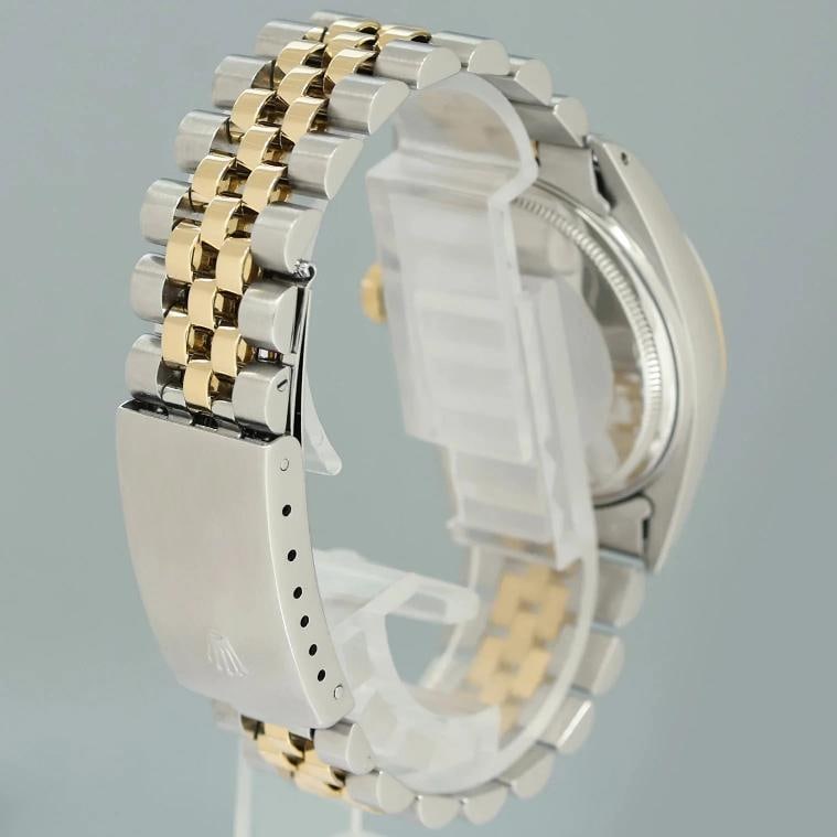 Rolex DateJust 16013 Champagne Stick Fluted Bezel Two Tone Gold Jubilee Watch - 4