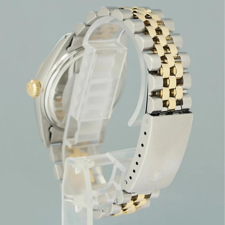 Rolex DateJust 16013 Champagne Stick Fluted Bezel Two Tone Gold Jubilee Watch - 5