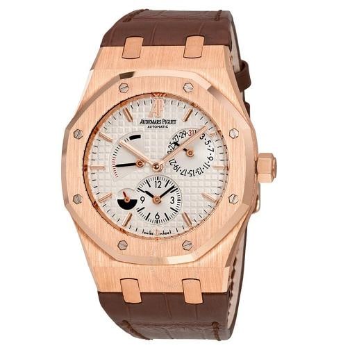 Audemars Piguet Royal Oak 26120BA Dual Time 18k White Dial Watch 39mm: Case Size 38mm Wrist Fit 7 inches Box No Papers No Condition Ã¢â‚¬â€ Pre-owned Full Specifications Brand Audemars Piguet Model Royal Oak Customized No