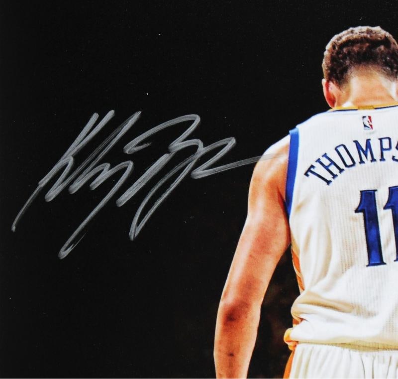 Warriors Stephen Curry, Kevin Durant & Klay Thompson Signed 16x20 Photo BAS - 2
