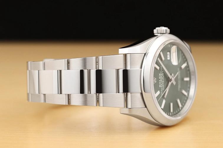 2026 MAR B&P ROLEX DATEJUST 36 126200 MINT GREEN DIAL SMOOTH STEEL OYSTER WATCH - 8