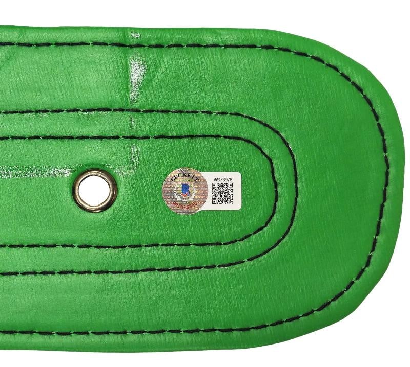 Floyd Mayweather Jr. Signed Green WBC World Championship Boxing Belt Beckett Wit - 5