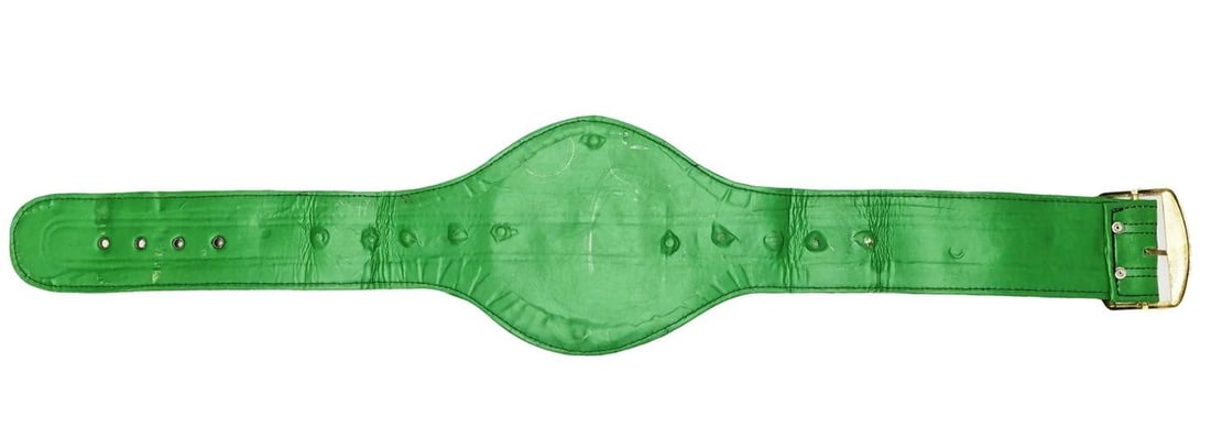 Floyd Mayweather Jr. Signed Green WBC World Championship Boxing Belt Beckett Wit - 6