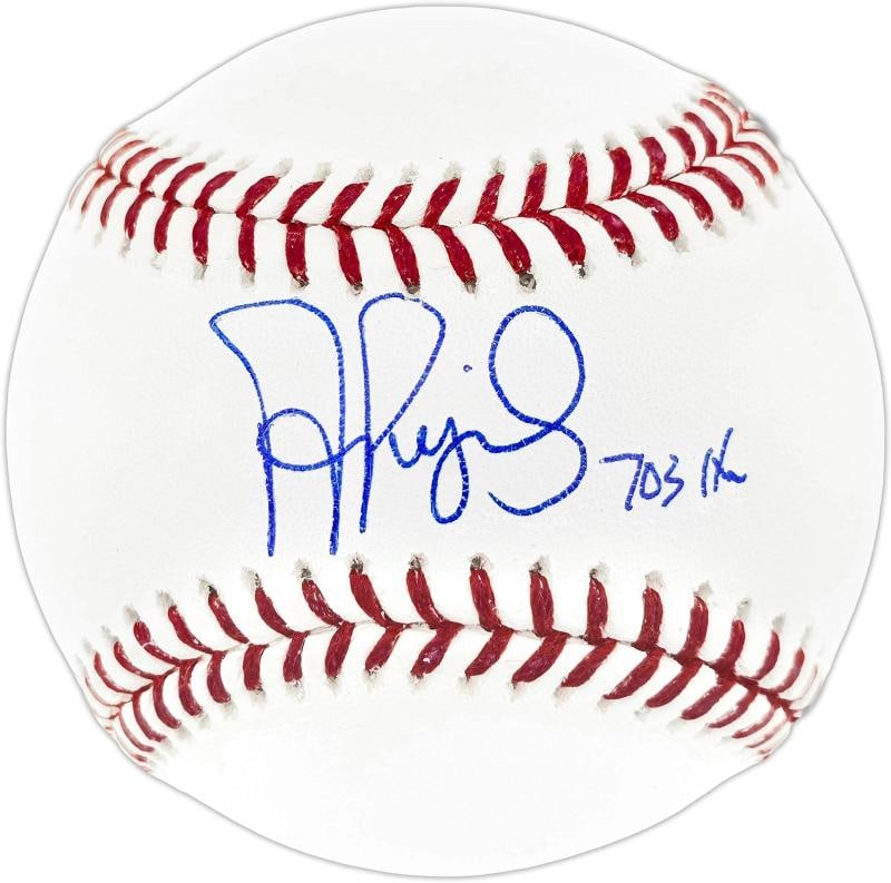 Albert Pujols Signed MLB Baseball St. Louis Cardinals "703 HRs" Beckett Wit: Player: Albert Pujols,Team: St. Louis Cardinals,Sport: Baseball-MLB,Product: Ball,Signed: Yes,Autograph Authentication: Beckett Authentication Services (BAS),Original/Reprint: Original,Country of Orig
