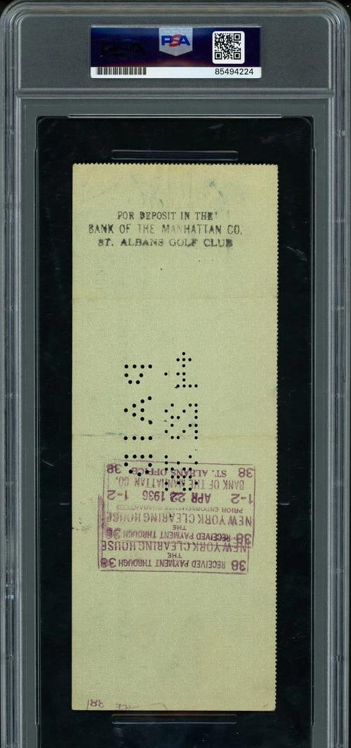 Babe Ruth Signed 3x8.5 Check New York Yankees (PSA) - 2