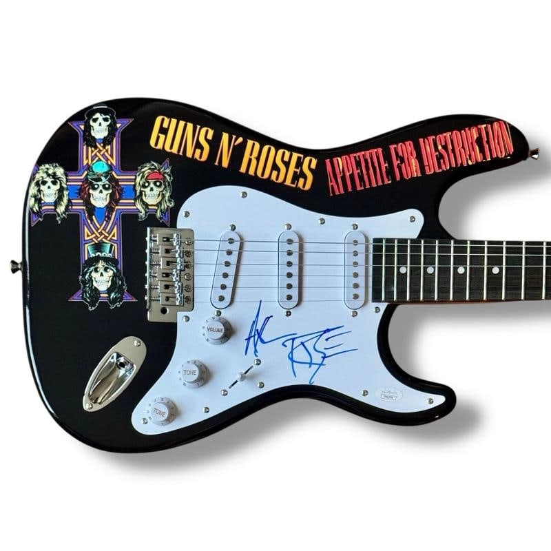 GUNS N ROSES ~ LOT OF 5 Axl Rose, Slash, Duff McKagan, Izzy Stradlin & Steven Adler Signed Guitar... - 2