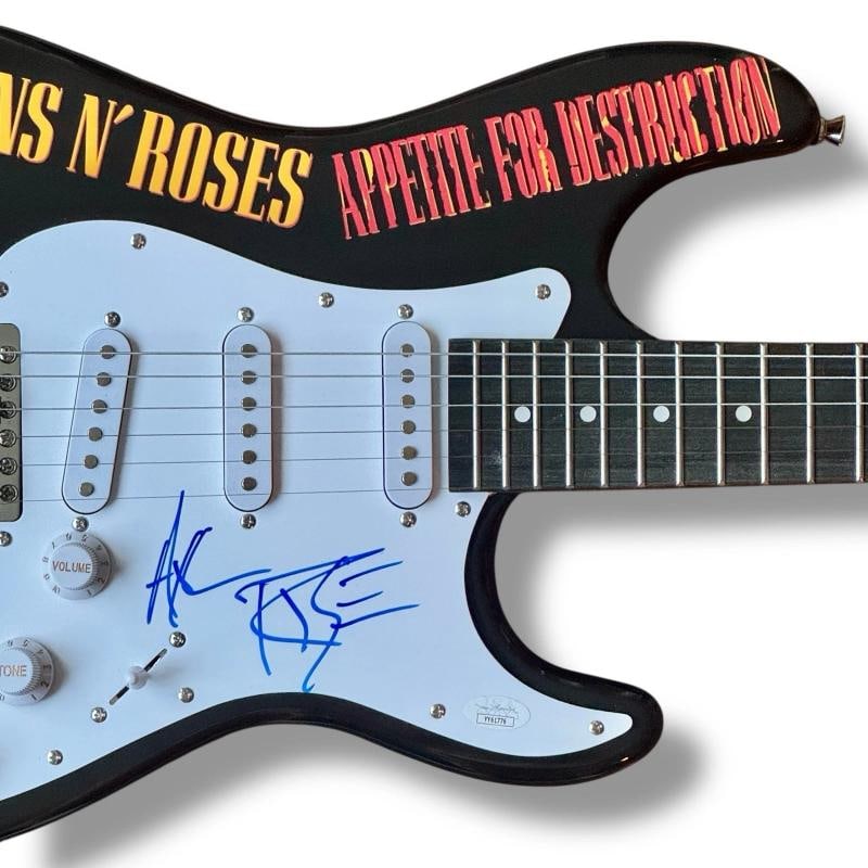 GUNS N ROSES ~ LOT OF 5 Axl Rose, Slash, Duff McKagan, Izzy Stradlin & Steven Adler Signed Guitar... - 3