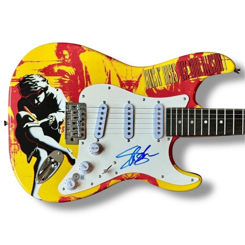 GUNS N ROSES ~ LOT OF 5 Axl Rose, Slash, Duff McKagan, Izzy Stradlin & Steven Adler Signed Guitar... - 4