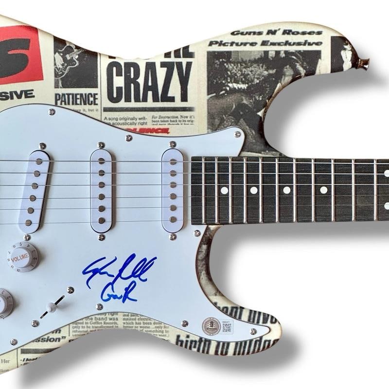GUNS N ROSES ~ LOT OF 5 Axl Rose, Slash, Duff McKagan, Izzy Stradlin & Steven Adler Signed Guitar... - 9