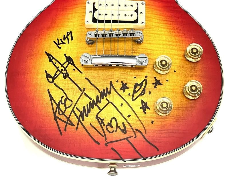 Ace Frehley Signed Guitar With Inscription + Sketch (Beckett) - 4
