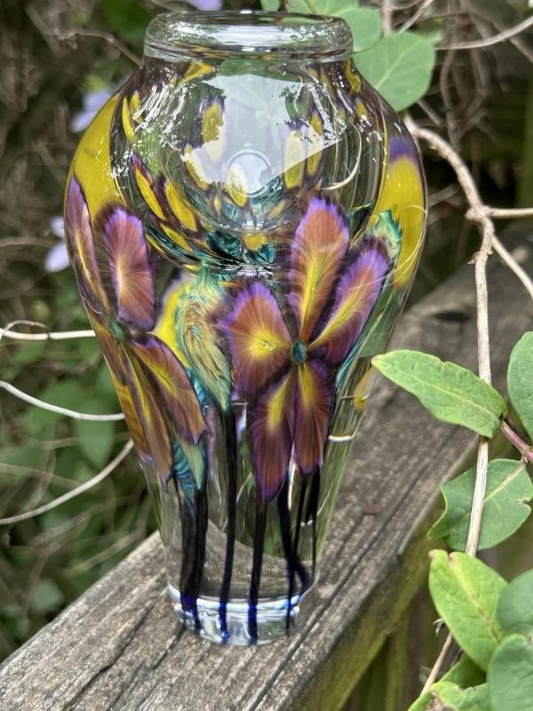 David Lotton Signed Art Glass Vase - 11