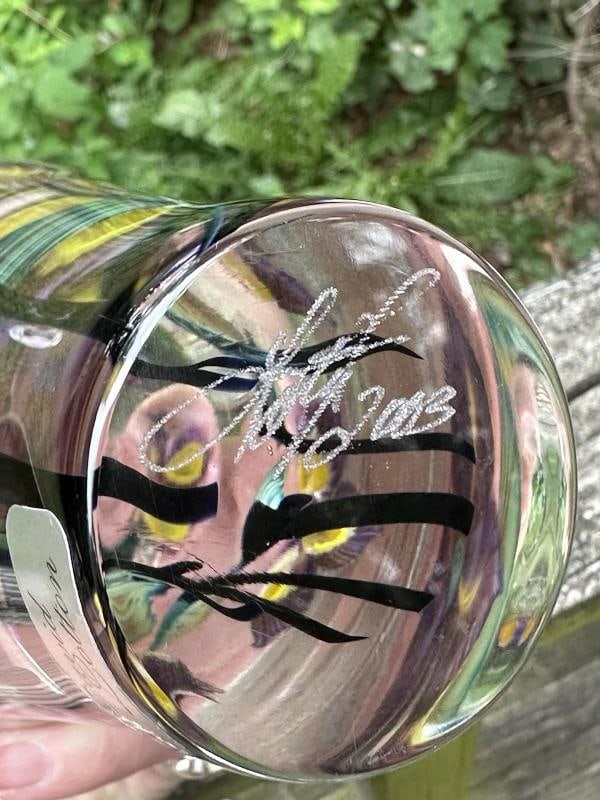 David Lotton Signed Art Glass Vase - 12