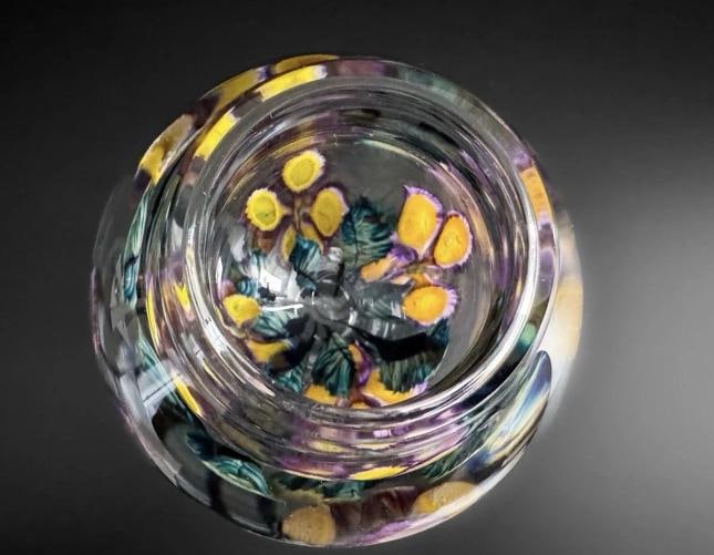 David Lotton Signed Art Glass Vase - 4